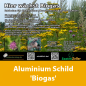 Preview: Schild aus Aluminium "Biogas"