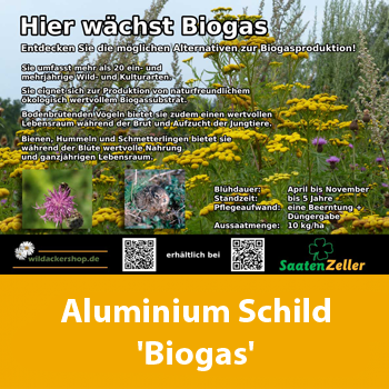 Schild aus Aluminium "Biogas"